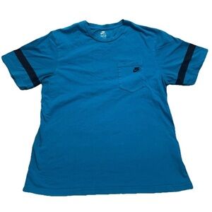Nike Men's Turquoise T-Shirt with Pocket Size XL